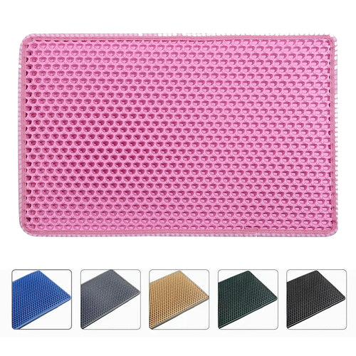 Double Layer anti Tracking Waterproof Cat Litter Trapping Mat Pink